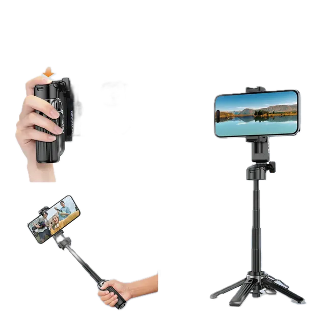Plokama Live-M6 Pro 3-In-1 Handle Tripod Selfie Stick